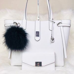 3PCS Michael Kors Cassie Large Tote Wallet Charms